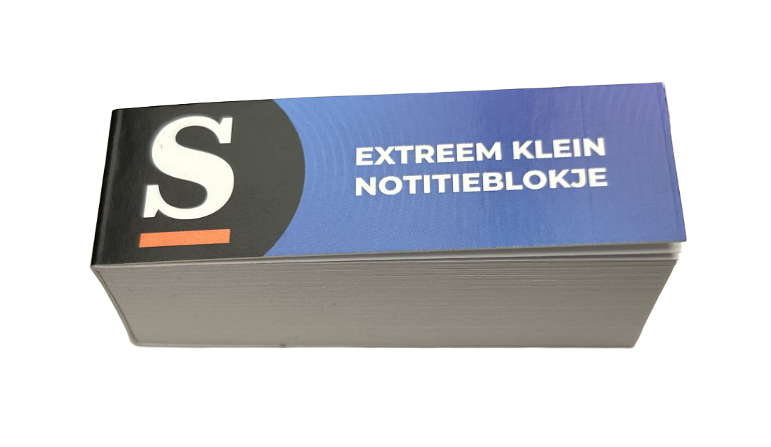 Notitieblokje 'Extreem klein' | De Speld