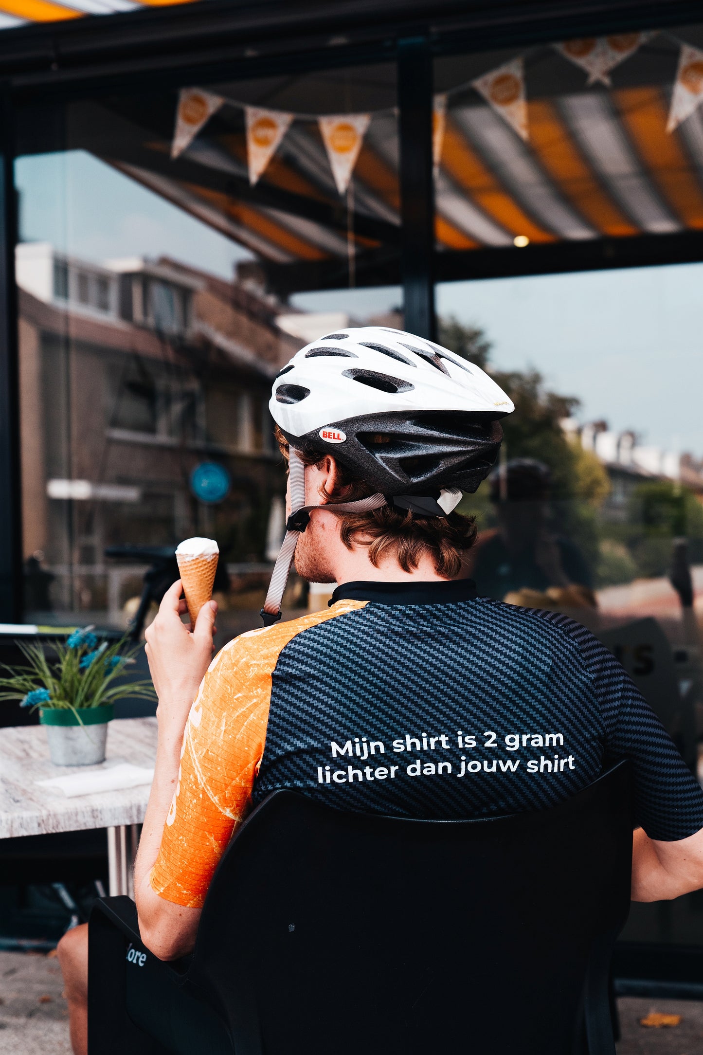 Tour de Tietema x De Speld Sport: Wielershirt 'Mijn shirt is 2 gram lichter dan jouw shirt'