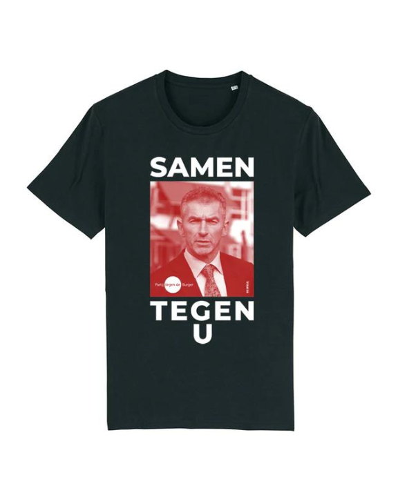 Shirt 'Samen Tegen U' | Partij tegen de Burger (zwart, bio)