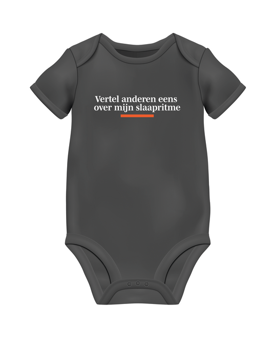 Romper 'Vertel anderen eens over mijn slaapritme' (Zwart & Wit) | De Speld