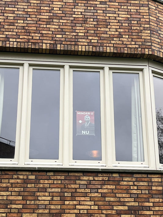 Raamposter 'Minder U, NU' | Partij tegen de Burger