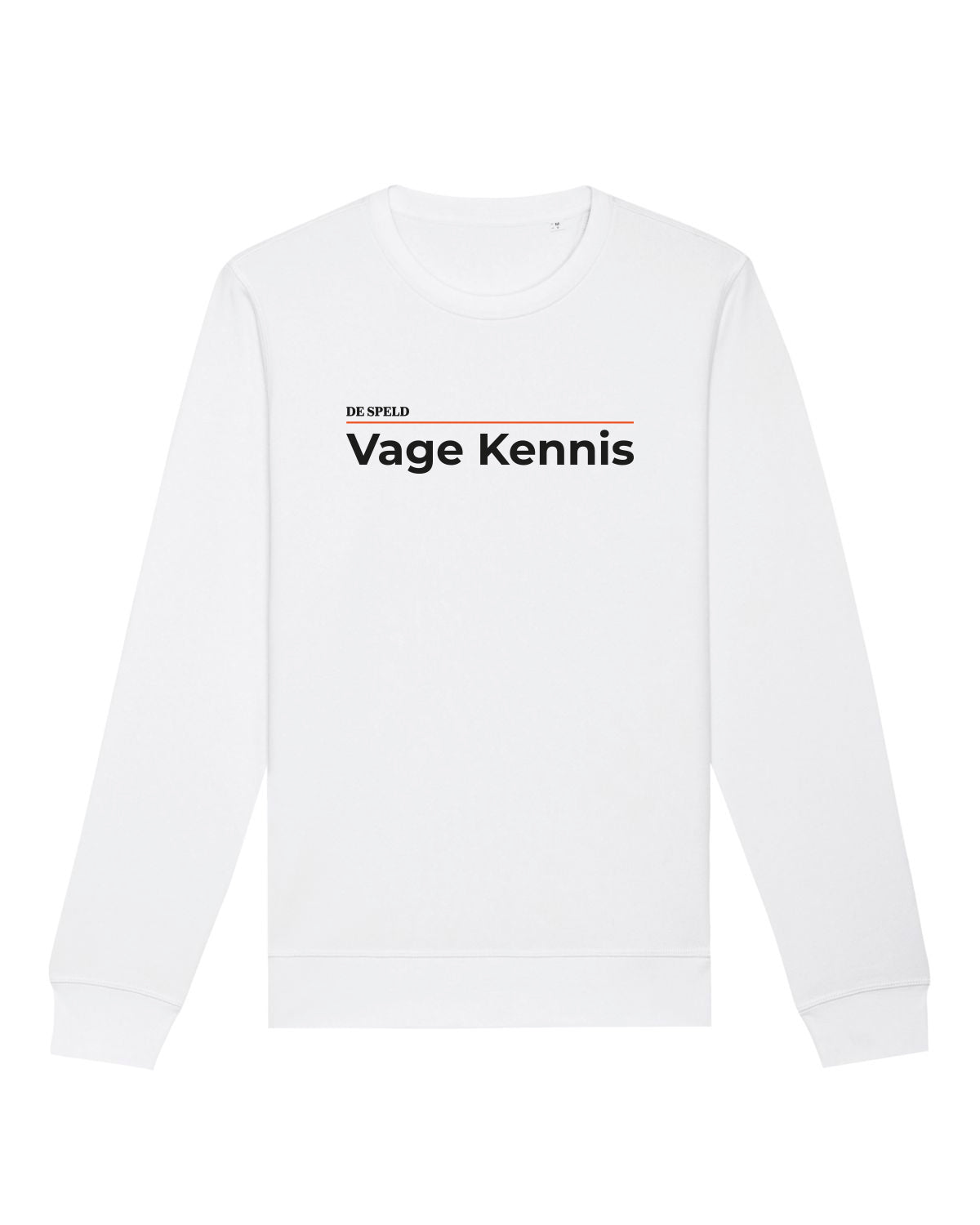 Sweater 'Vage Kennis' (grijs/zwart/wit, bio) | De Speld
