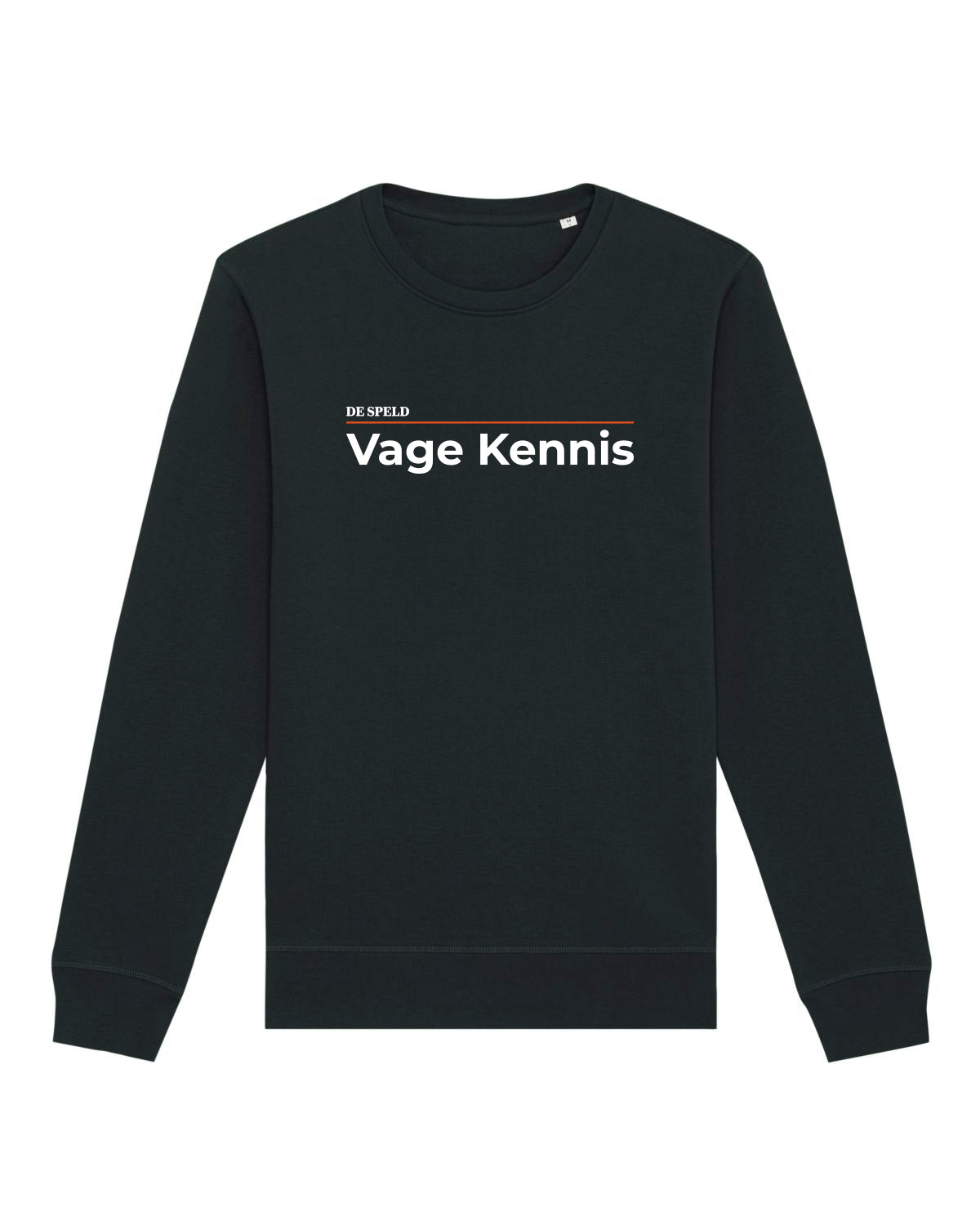 Sweater 'Vage Kennis' (grijs/zwart/wit, bio) | De Speld