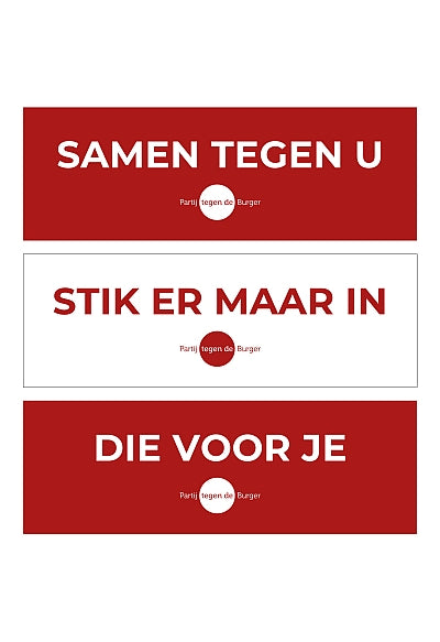Stickerset | Partij tegen de Burger